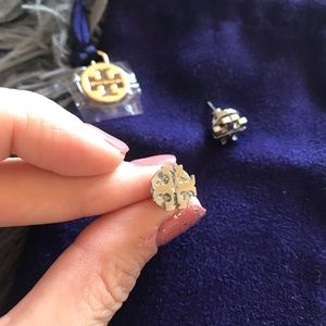 Tory Burch Stud Logo Earrings